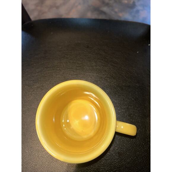 Fiesta Fiestaware 8 Oz. Coffee Mug Cup O Ring Handle Homer Laughlin YELLOW - Picture 2 of 3